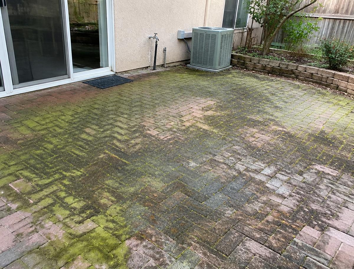 Paver Patio Restoration — before
